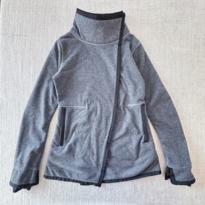 Ivivva by Lululemon Girl's Big Business Wrap Asymmetrical Fleece Jacket VGUC 7